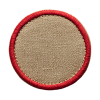 a round patch with a red border png