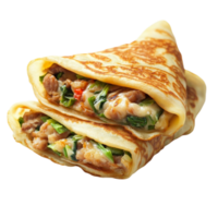 a stack of crepes with spinach and cheese png