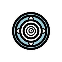 Hypnosis spiral - a cartoon clipart with line art for versatile design projects vector