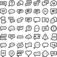 Speech Bubble Chat Conversation Talk Message Icon Set. Perfect for user interface, new application vector