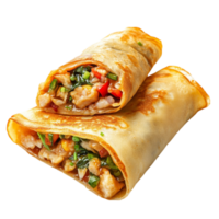 chicken and vegetables in a wrap png