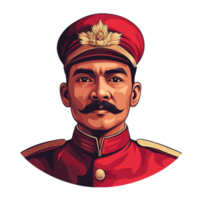 the man in the red uniform with a mustache and mustache png