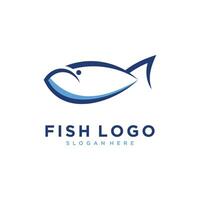 Fish logo design element with creative idea vector