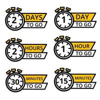 Days and hours to go countdown vector