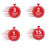 Clock timer show countdown vector