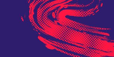 Abstract Sport Background with Red and Blue Brush Texture and Halftone Effect. Retro Grunge Background for Banner or Poster Design vector