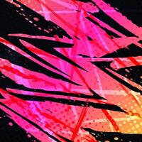 Abstract Background with Brush Texture in Pink and Orange Gradient Colors with Halftone Effect. Vibrant Grunge Background for Sports or Event Design vector