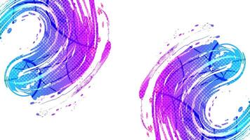 Abstract Sport Background with Colorful Gradient Brush Texture with Halftone Effect. Iridescent Grunge Brushstroke Element for Design vector