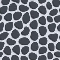 seamless pattern of a collection of black stones, on a white background vector