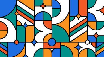Flat mosaic colorful geometric background vector