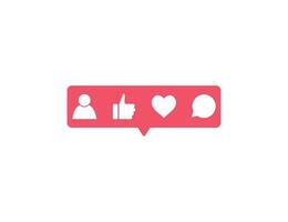 Like, follow, share, comment icon. vector