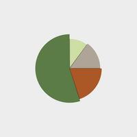 Colorful Circular chart, diagram, pie chart. vector
