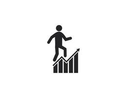 Business, businessman, chart, graph, profit icon. vector