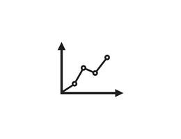 Graph, chart icon. Flat design. vector