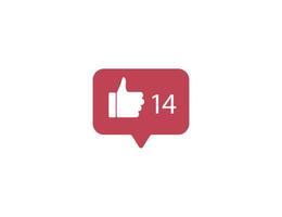 Like button hand icon on white background. vector