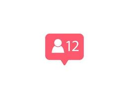 Follower button icon on white background. vector