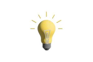 Light bulb flat sign, simple design. Icon. vector