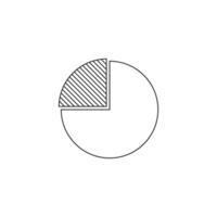Circular chart, diagram, pie chart icon. flat design. vector