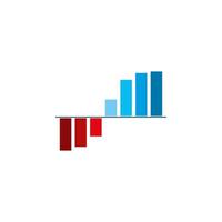 Graph, chart icon. Flat design. vector