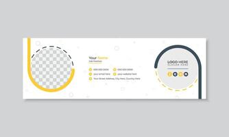 Minimal creative email signature or email footer design, professional multipurpose business e signature, personal social media cover, easy to use and edit, illustration vector