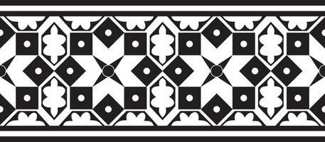 seamless national monochrome black ornament of ancient Persia. Iranian ethnic endless border, frame. vector