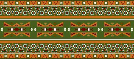 seamless colored border ornament. Native American tribes framework. vector