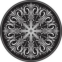 round greek ornament. Meander in a circle. Circular pattern. The architecture of ancient Rome. Print for tattoo, sandblasting and laser cutting. vector