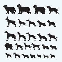Arranged in different sizes from large to small dog set vector