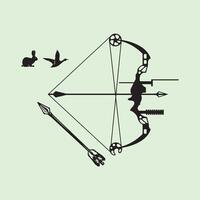 Modern Hunting Bow and Arrow vector