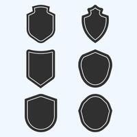 Shield badge Shapes design Collection set vector
