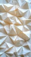 delicate origami design, with intricate folds creating a sense of depth and texture with copyspace photo