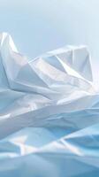 delicate origami design, with intricate folds creating a sense of depth and texture with copyspace photo