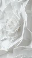 delicate origami design, with intricate folds creating a sense of depth and texture with copyspace photo