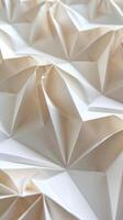 delicate origami design, with intricate folds creating a sense of depth and texture with copyspace photo