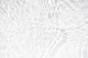 Bluewater waves on the surface ripples blurred. Defocus blurred transparent blue colored clear calm water surface texture with splash and bubbles. Water waves with shining pattern texture background. photo