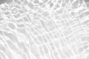 Bluewater waves on the surface ripples blurred. Defocus blurred transparent blue colored clear calm water surface texture with splash and bubbles. Water waves with shining pattern texture background. photo