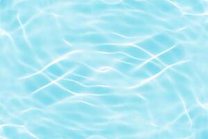 Bluewater waves on the surface ripples blurred. Defocus blurred transparent blue colored clear calm water surface texture with splash and bubbles. Water waves with shining pattern texture background. photo