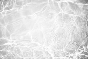 Bluewater waves on the surface ripples blurred. Defocus blurred transparent blue colored clear calm water surface texture with splash and bubbles. Water waves with shining pattern texture background. photo