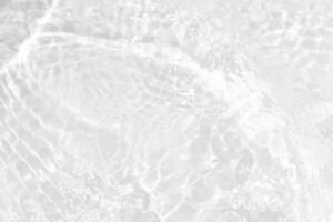 Bluewater waves on the surface ripples blurred. Defocus blurred transparent blue colored clear calm water surface texture with splash and bubbles. Water waves with shining pattern texture background. photo