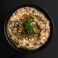 Creamy Baba Ganoush with Parsley and Spices photo