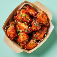 Korean Fried Chicken Wings in a Box photo