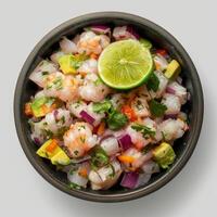 Shrimp Ceviche with Avocado, Onion, and Cilantro photo