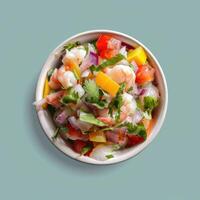 Shrimp Ceviche with Cilantro and Red Onion photo