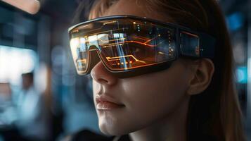 Futuristic Vision with Smart Glasses photo