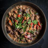 Hearty Chili with Black Beans and Ground Beef photo