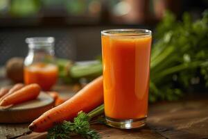 Carrot Juice with Fresh Ingredients photo
