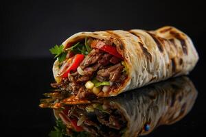 Delicious Grilled Burrito with Meaty Filling photo