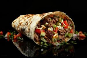 Delicious Shawarma Wrap with Fresh Veggies photo