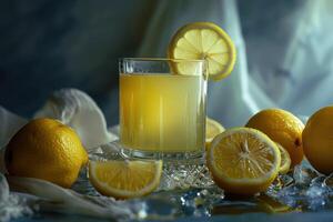 Refreshing Summer Lemonade with Lemon Slices photo