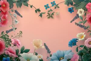 A Floral Arrangement with Pink, Blue, and White Flowers photo